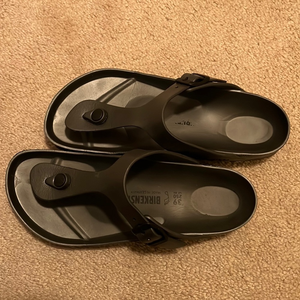 Dark Gray Birkenstock sandals , Size 39, US size 8